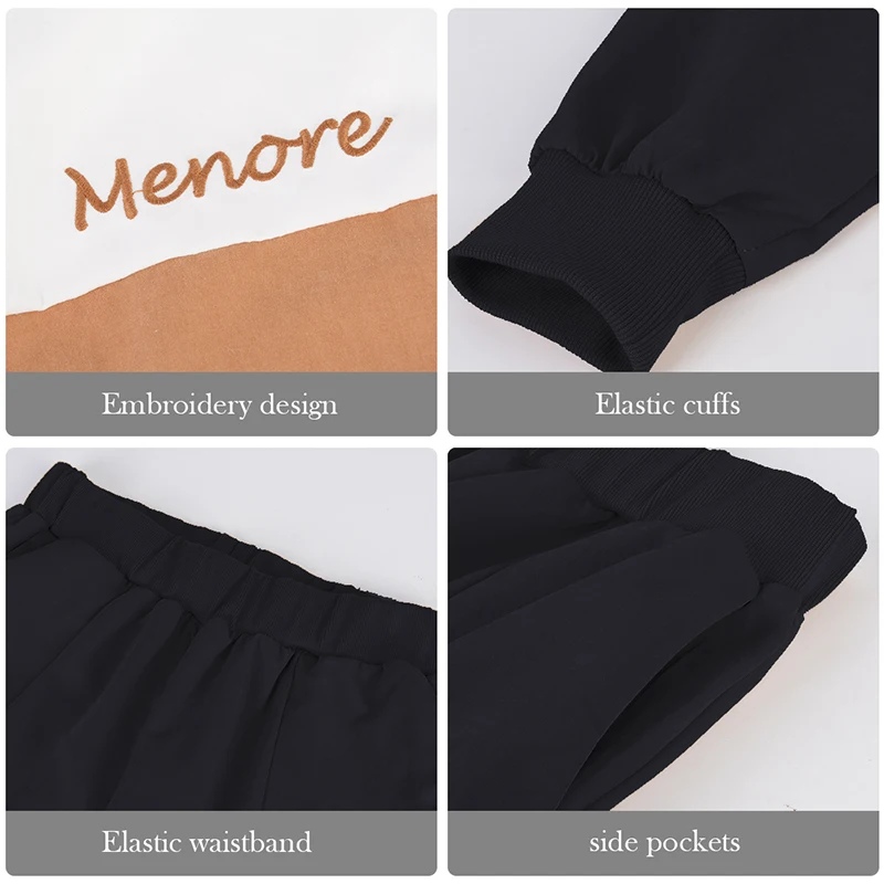 

Women Running Sets Hoodies Patchwork Sportswear Sets Female 2PC Long Sleeve Sweatshirt Pant Spring Autumn Suit Set Tracksuit