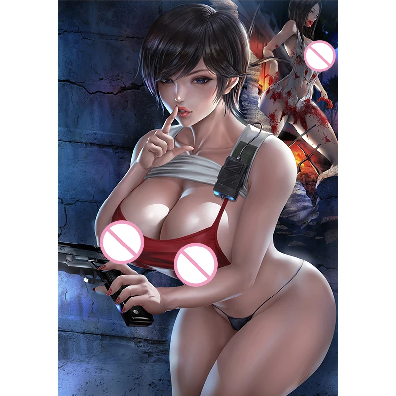 

Print Anime Game Sexy Lady Girl Warrior Ada Wong Art Canvas Poster Hanging Picture 30x42 40x60cm Living Room Decorative Painting