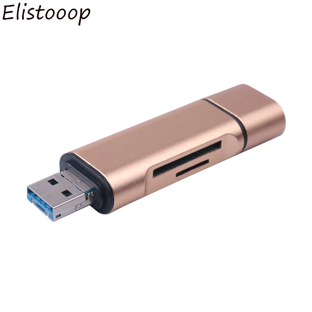 Новый USB a/c 3 в 1 OTG Micro usb type C интерфейс для TF SD кардридер Macbook retina 12 Pro 13 15 телефон