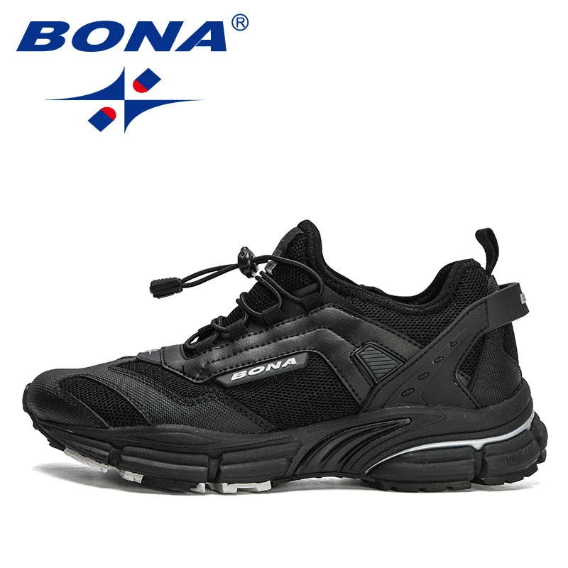 BONA 2021 New Designers Action Leather Jogging Shoes Man Sport Running Shoes Sneakers Men Tennis Outdoor Training Shoes Man Soft