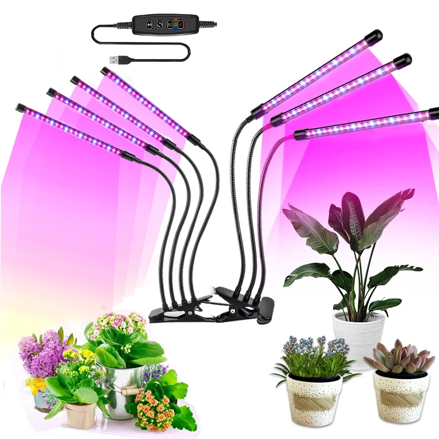

Фитолампа полного спектра для растений, светодиодная лампа с USB для саженцев, гидропоники, цветов, тентов в помещении