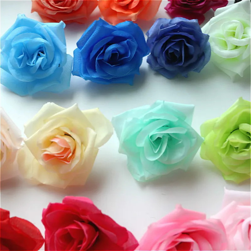 Роза голова Шелковая искусственная цветок свадьба предметы интерьера DIY ВЕНОК