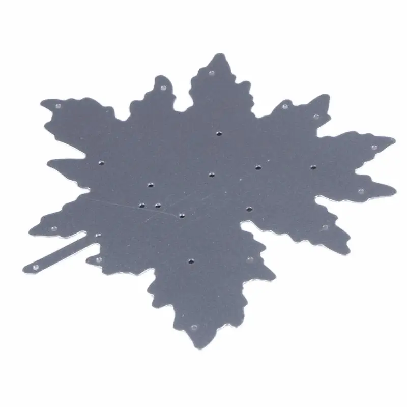 Металлический трафарет сделай сам с рисунком кленового листа для скрапбукинга