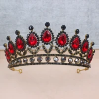 wedding vintage crystal tiara crown queen king bride diadem bridal head jewelry accessories for women pageant headpiece