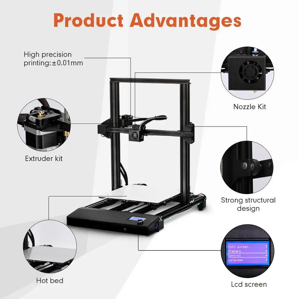 SUNLU 3D DIY принтер большой объем сборки и хорошая экономичная нить обнаружения авто