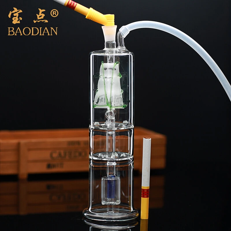 

Double Filter Water Smoke Bucket Wire/Cigarette Dual Use Water Cigarette for Full Accessories