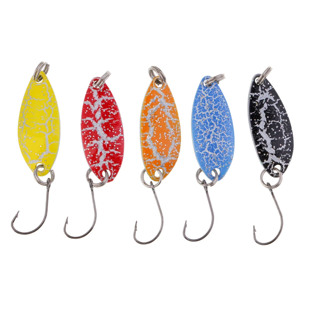 

5 Pieces Fishing Spoon Lures Hard Fishing Baits Artficial Lures Baits Durable To Use Tackle