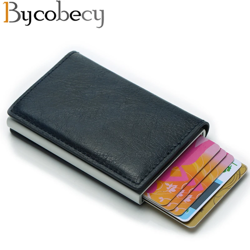 

Кошелек Bycobecy мужской, кожаный, с Rfid-защитой, держатель для карт блокировкой, для кредитных карт