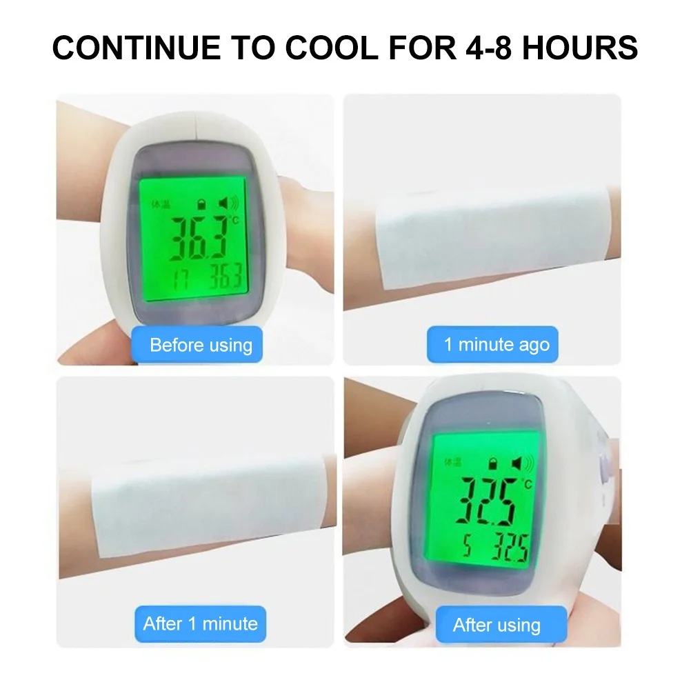 

40Pcs Fatigue Refreshing Patch Summer Cool Patch Cooling Gel Sheets for Student