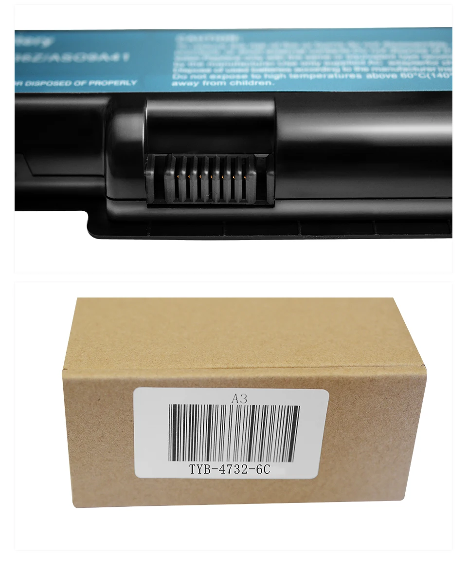 Apexway Аккумулятор для ноутбука ACER AS09A31 AS09A41 AS09A51 AS09A56 AS09A61 AS09A70 AS09A71 AS09A73 BT.00604.030 BT.00605.036 MS2274