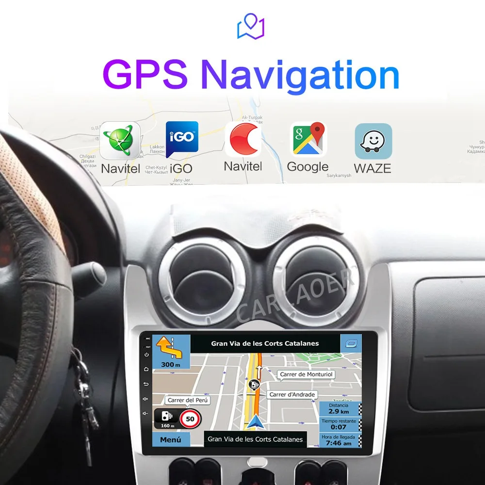 Автомагнитола на Android 10 для Renault Logan I Sandero Lada Lergus Dacia GPS 2din мультимедийный