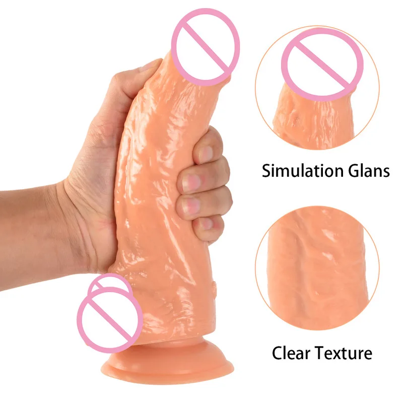 Дилдо большой реалистичный черный член имитация пениса имитатор для секса Falos 22x5