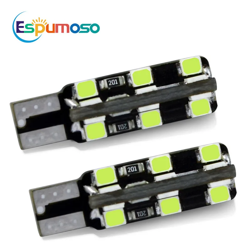 

2/4Pcs Auto T10 LED Lights 2835 SMD W5W LED Bulb Canbus No Error Car Interior Lighting Automotive Dome Lamp 6000K White