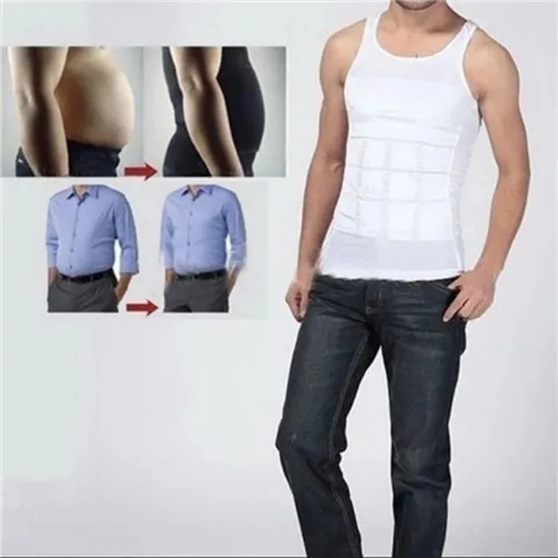 

Mens Slimming Body Shaper Shapewear Abs Abdomen Compression Shirt to Hide Gynecomastia Moobs Workout Tank Tops Undershirts