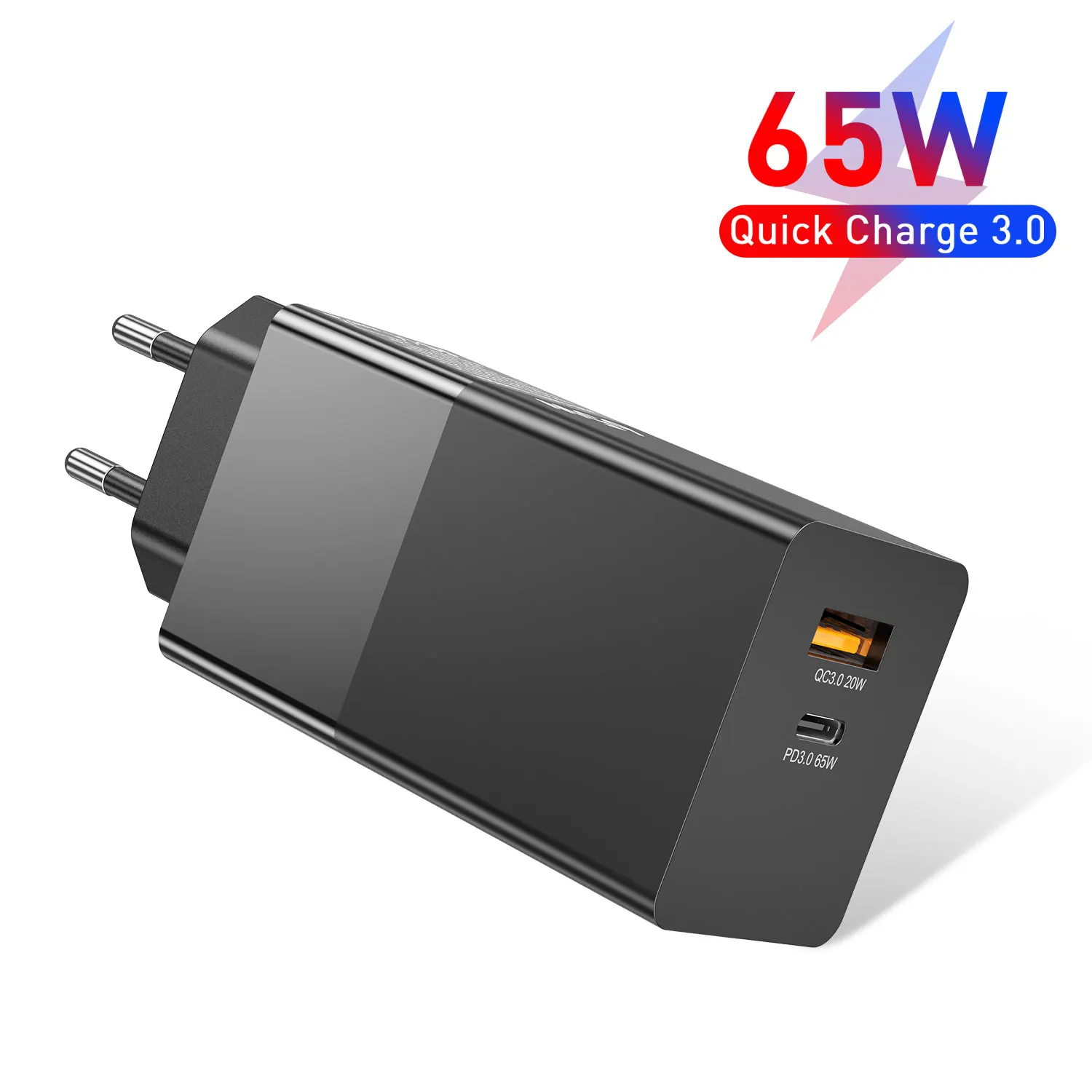 

Зарядное устройство сетевое с USB-портом, 65 Вт, QC 3,0