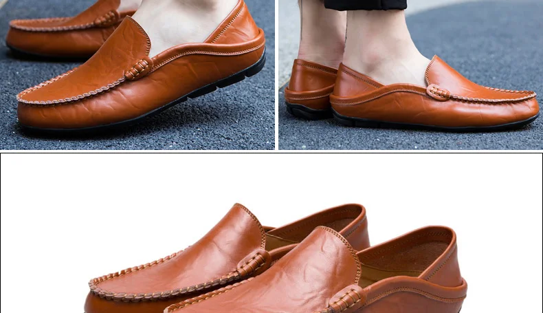 Мужские лоферы; кожаная мужская повседневная обувь; zapatos de hombre mocasines; слипоны; цвет белый, черный; сезон весна-осень; buty meskie; большие размеры 46, 47