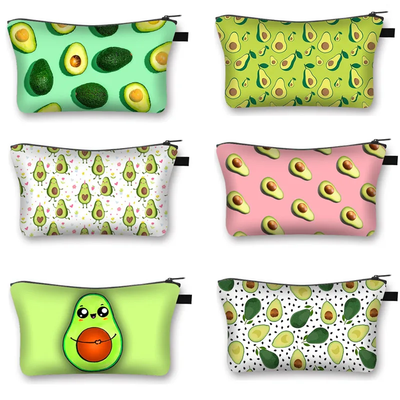 

Mini Pear Avocado Cosmetic Brush Bag Women Leisure Cute Ladies Lipstick Holder Bags for Make Up Case Gift