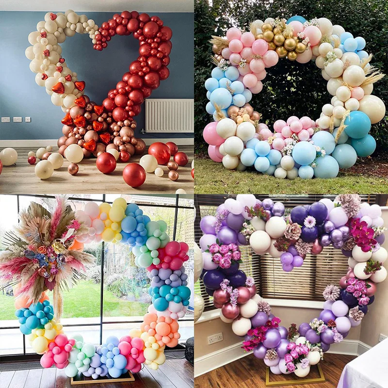 

Big 150cm Round/Heart Balloon Arch DIY Wreath Frame Background Holder Ballon Stand Set Wedding Birthday Party Decor Baby Shower