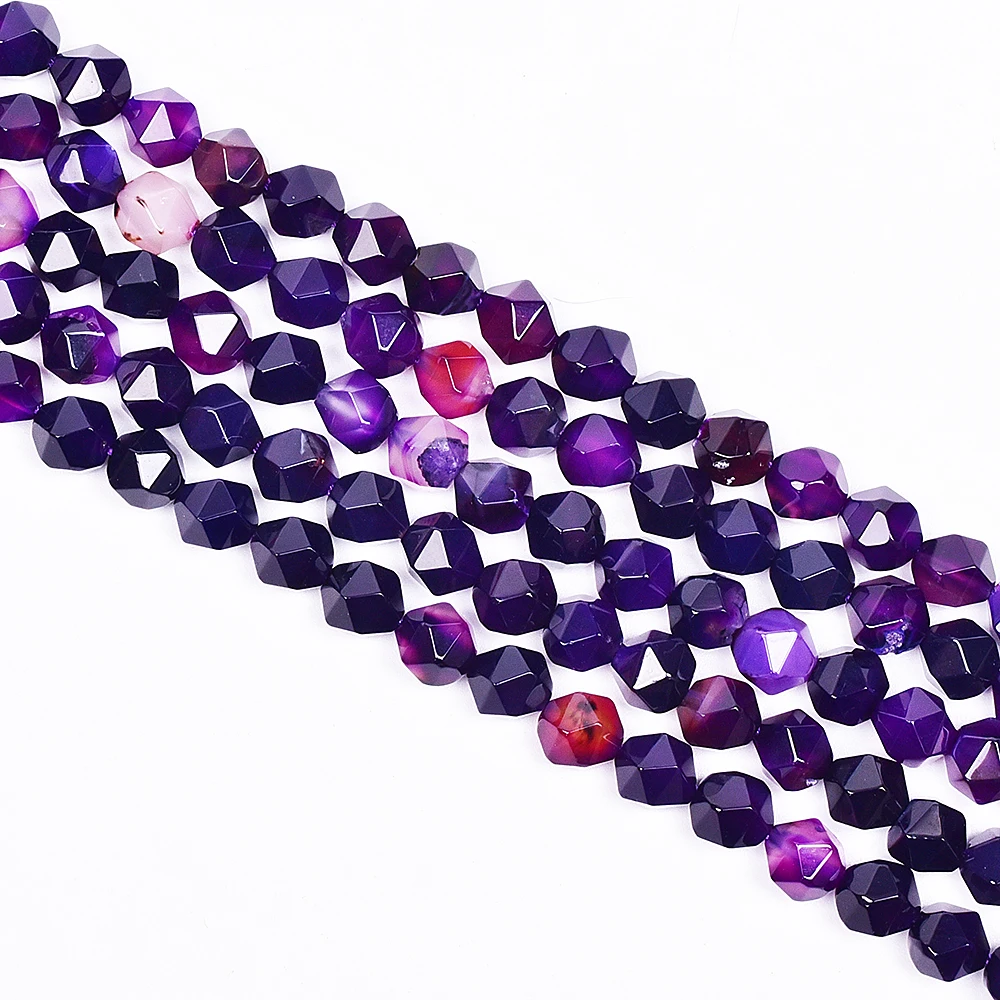 Asingeloo натуральные бусины из синего камня граненый Фиолетовый кварц оникс