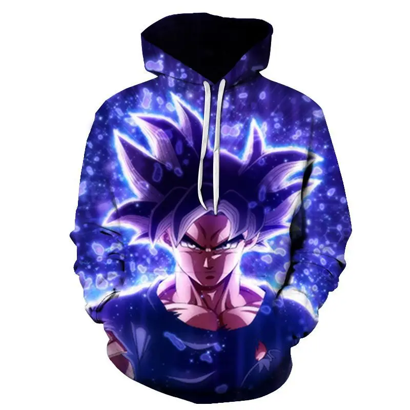 Толстовка унисекс с длинным рукавом японское аниме 3D худи принтом Dragon Ball Сон Гоку