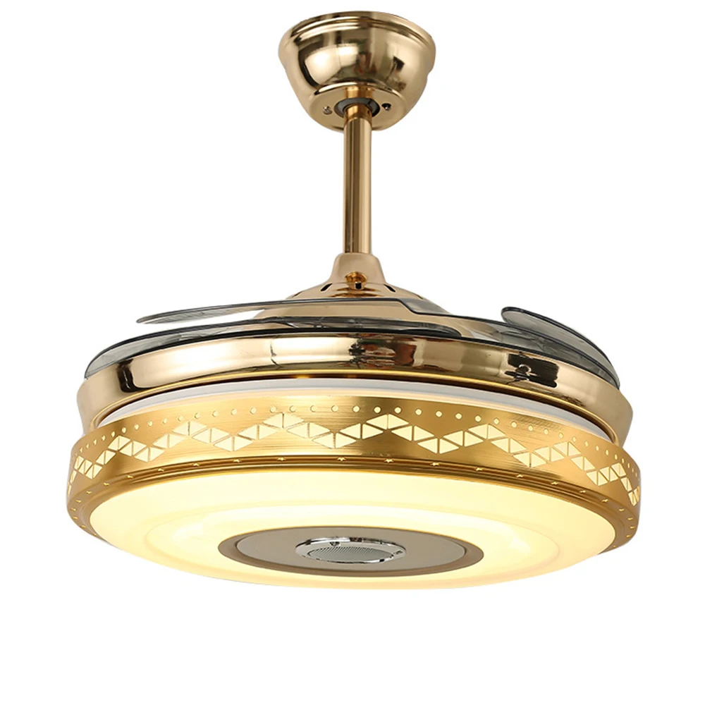 Музыкальный потолочный вентилятор 42 дюйма светильник с приложением для телефона