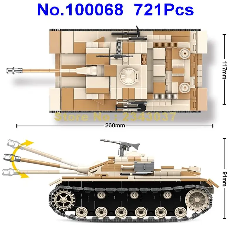 100068 721 шт. Ww2 военные Германии Военная Униформа Второй мировой войны Tank 2 оружие