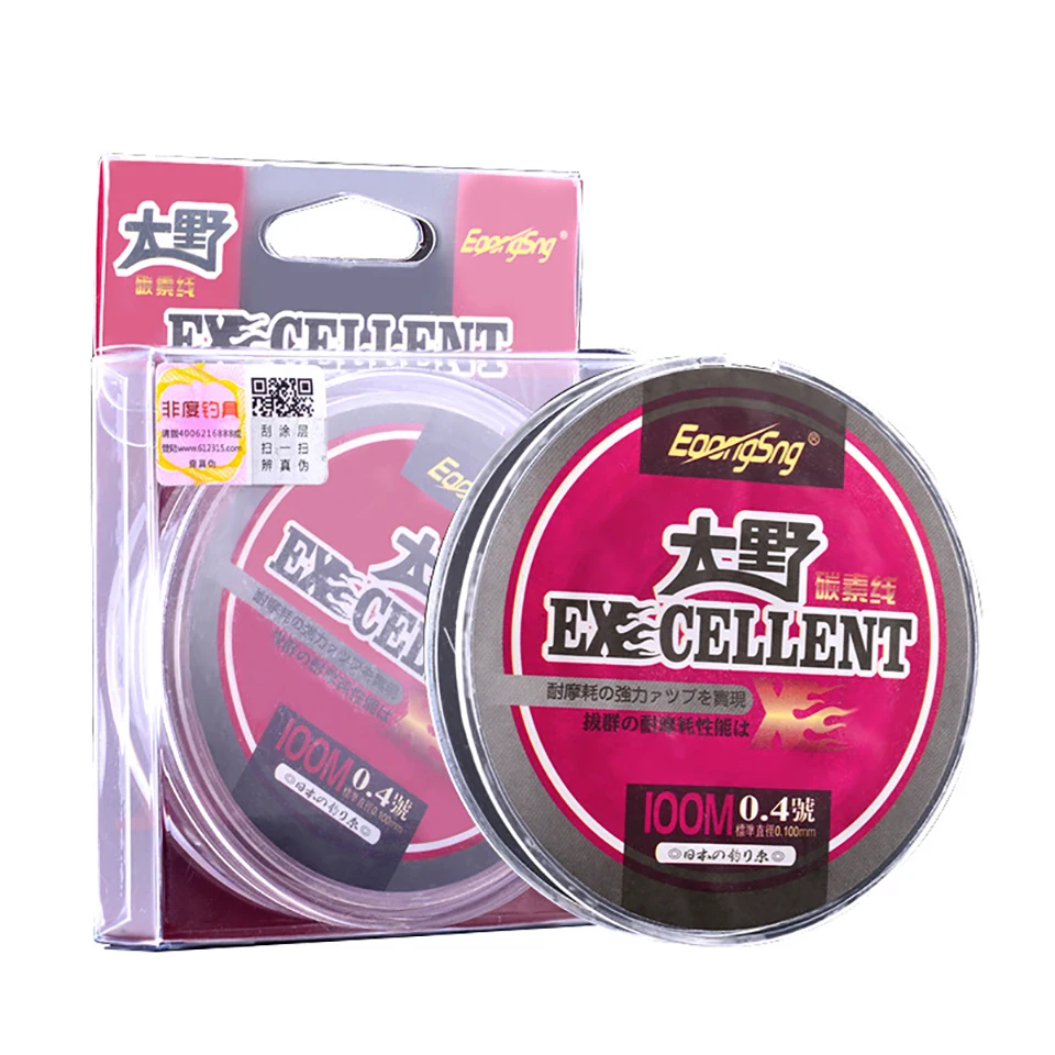 

Фторуглеродная рыболовная леска 100 м, японская сверхпрочная углеродная леска, переносная леска для ловли карпа, леска для ловли нахлыстом, р...