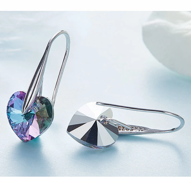 Женские серьги подвески SHDEDE вечерние Ги серебряного цвета с кристаллами