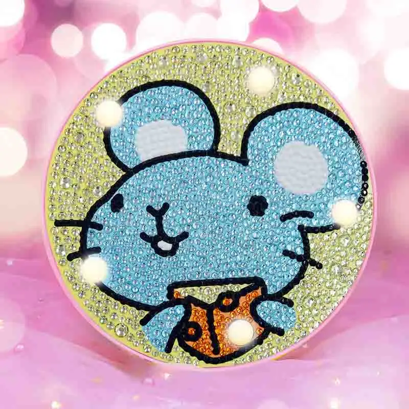 Алмазная живопись сделай сам светодиодная лампа в комплекте мозаика мультяшный