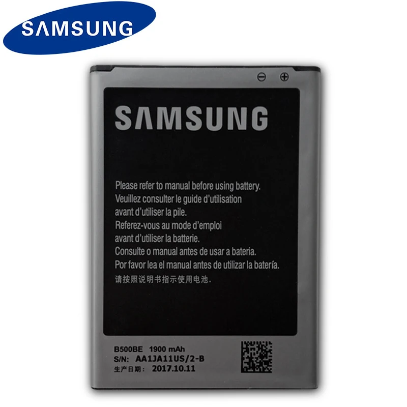Сменный аккумулятор Samsung B500BE оригинальный 4 pin NFC Аккумулятор для GALAXY S4 Mini I9190 I9192