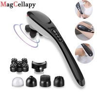 handheld back massager cordless neck massager with 6 massage nodes body massager for back pain relief and muscle relax usb