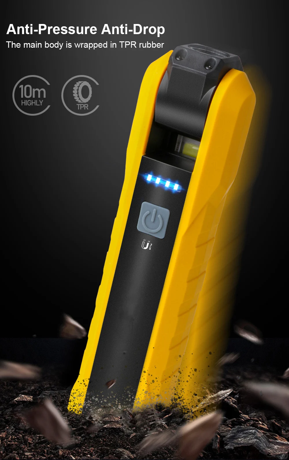 Продажа Светодиодный фонарик ZK20, рабочий светильник с COB матрицей, точечный светильник с зарядкой от USB и магнитным крючком для ремонта