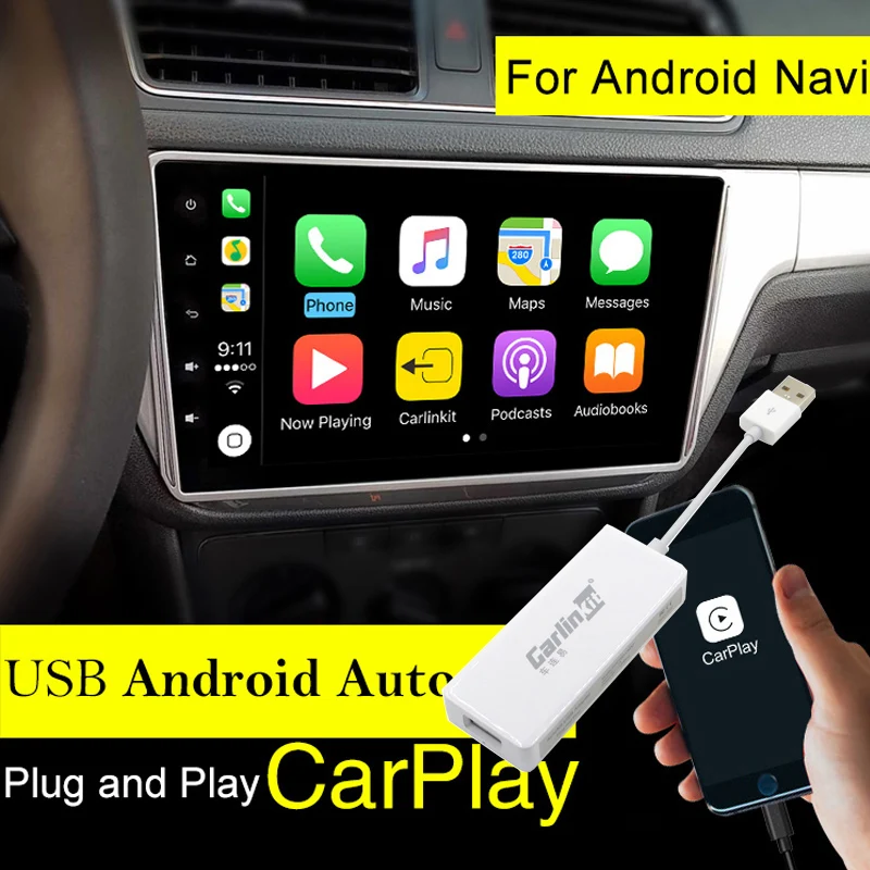 Carlinkit USB Apple Carplay ключ для Android Авто iPhone iOS12 Carplay Поддержка Android автомобильный навигационный плеер