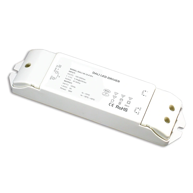 

New DALI-36-12-F1P1 Led DALI Dimming Driver,AC V100-240V Input;DC 12V 3A 36W Output;Push button Dimmer Dimmable Power Drive