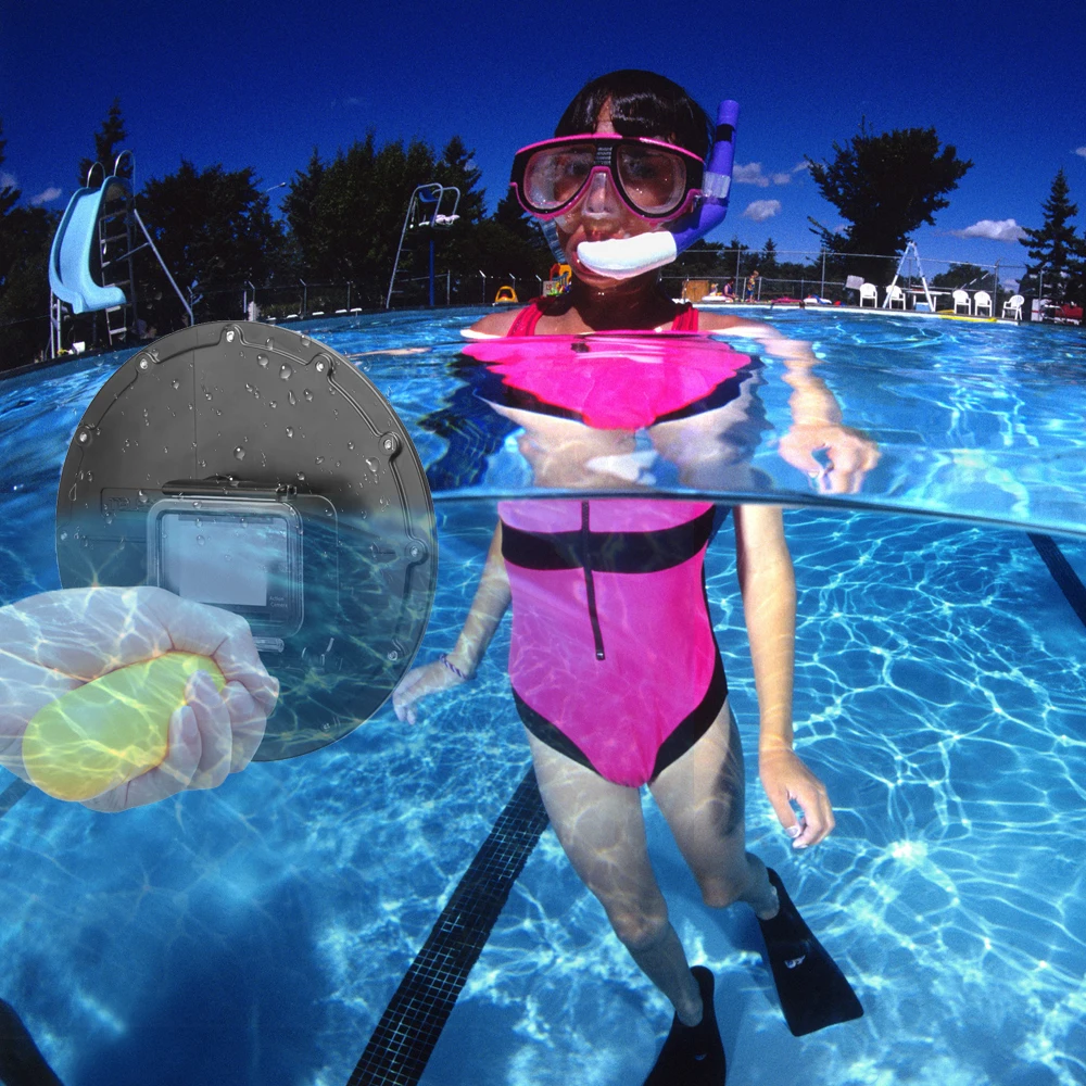 Аксессуары TELESIN 3 Модель водонепроницаемый корпус купол порт для Gopro Session для Gopro Hero 7 6 5 камера DJI крепление