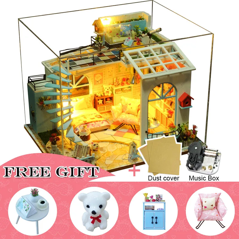 Cutebee Каса Кукольный дом миниатюрная мебель кукольный домик DIY Миниатюрные домики комната коробка театральные игрушки для детей Каса кукольный домик S02A - Цвет: M20C