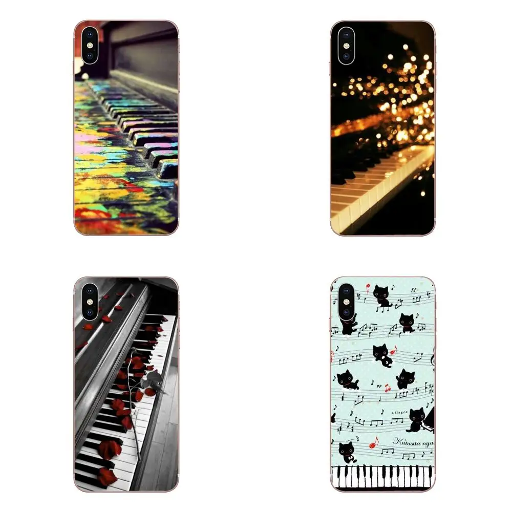 Мягкий дизайнерский телефон для huawei Honor mate 7 7A 8 9 10 20 V8 V9 V10 G Lite Play Mini Pro P Smart Piano Key Music