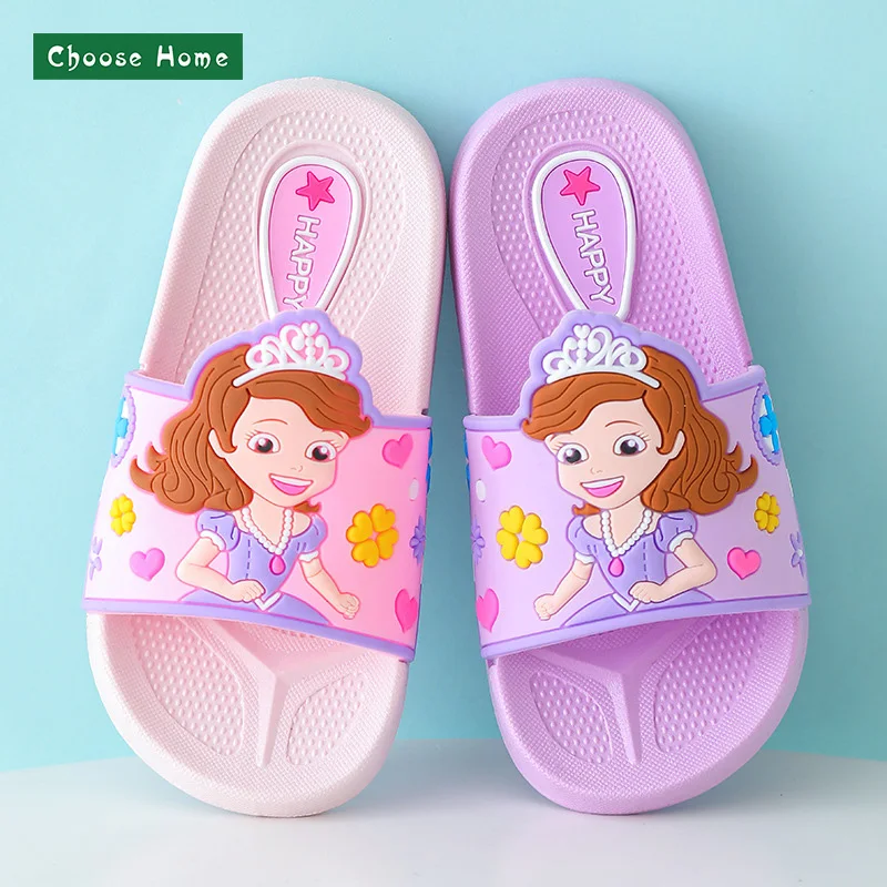 Детские тапочки для маленьких девочек милые домашние принцессы с
