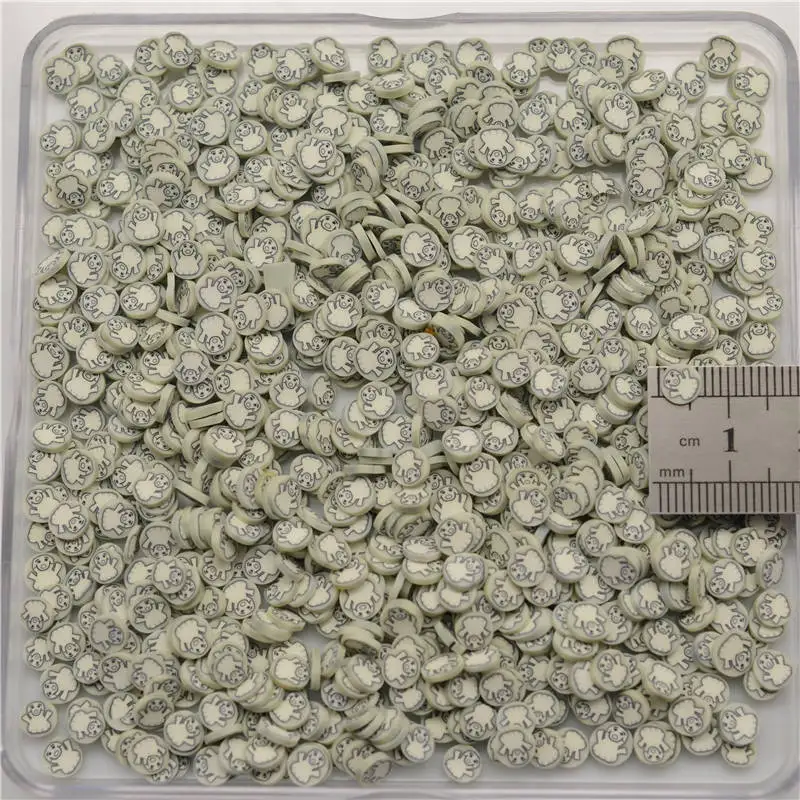 5 100 г/лот полимера Горячая Полимерная глина декоративная обсыпка Хэллоуин форма призрака для ремесленничество, сделай сам, конфетти Slime блокнот ручной работы - Цвет: 5