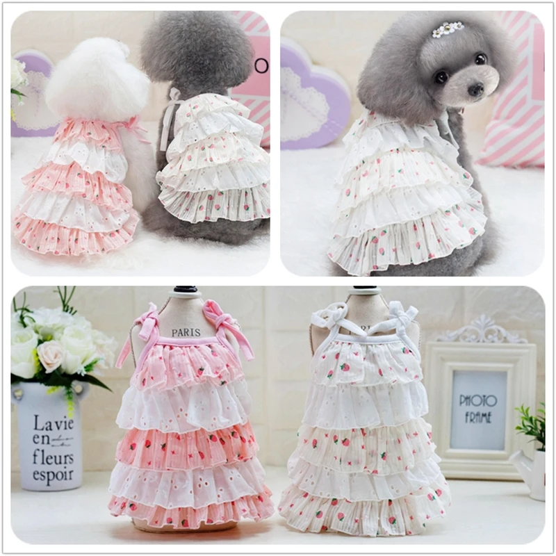 2021 100% хлопок распродажа многослойные юбки для питомцев модная Одежда 4 5 размеров