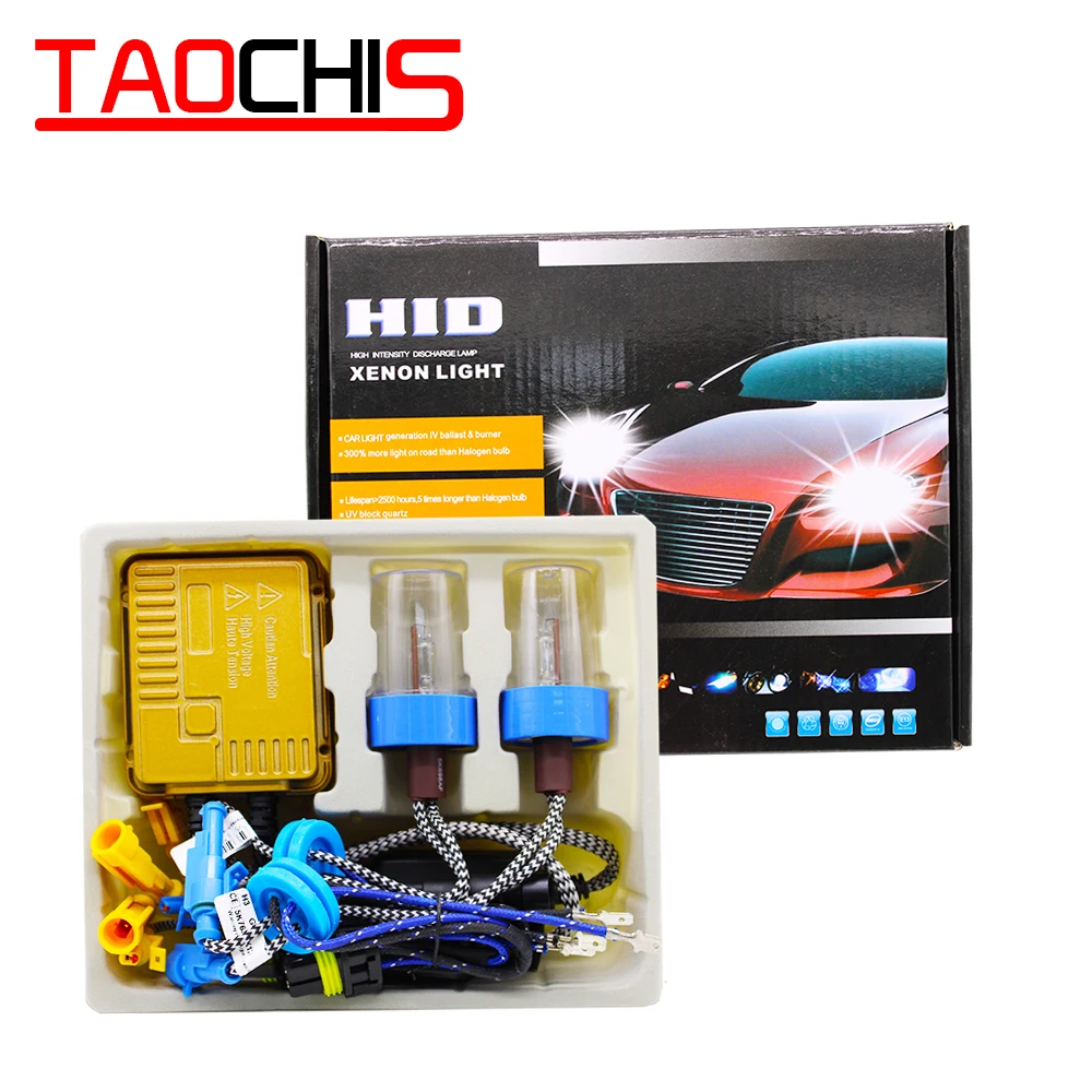 Taochis AC 12v 55W Car HID xenon bulbs H1 H3 H7 H11 replace head light kits bright Fast start ballast set fog lamp Light Source