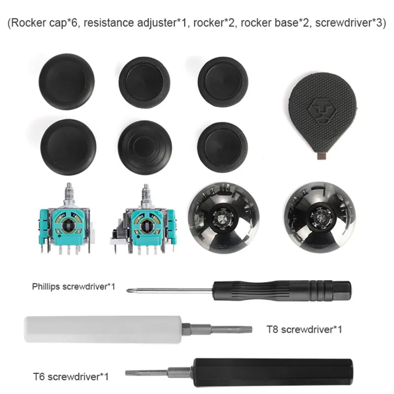 

ZL Controller Replacement Parts Original Controller Rocker Pad Thumb Stick Grip Trigger Button Spring Tri-wing Screwdriver Kit