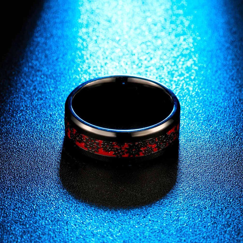 Мужское кольцо из углеродного волокна механическое зубчатое нержавеющей стали