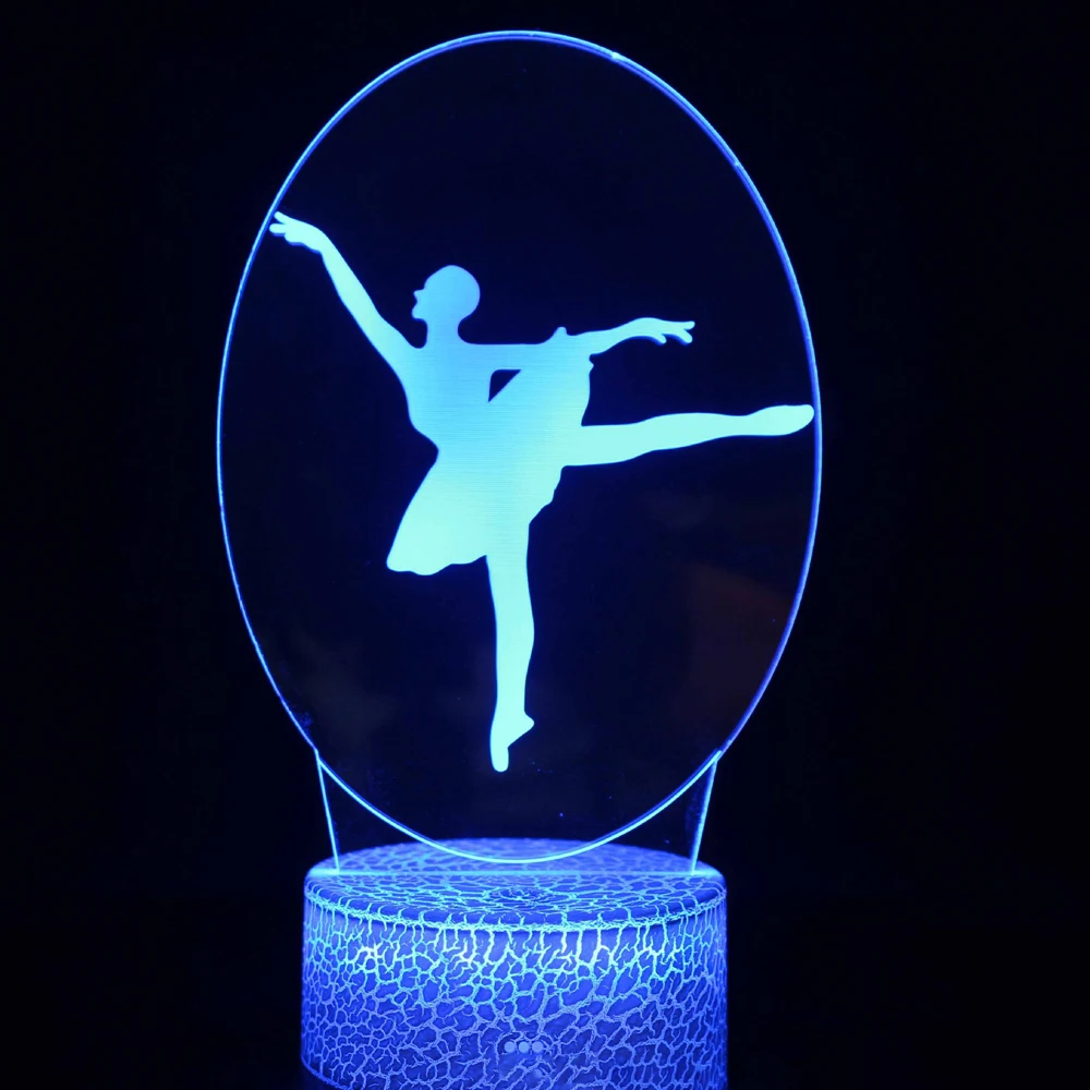 

Dance Series 3D Table Lamp Led Colorful Gradient Touch Night Light Usb Visual Three-Dimensional Table Lamp