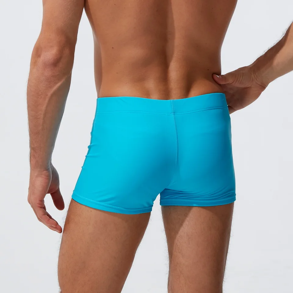 Мужские пляжные шорты с низкой посадкой синие плавки для серфинга плавания