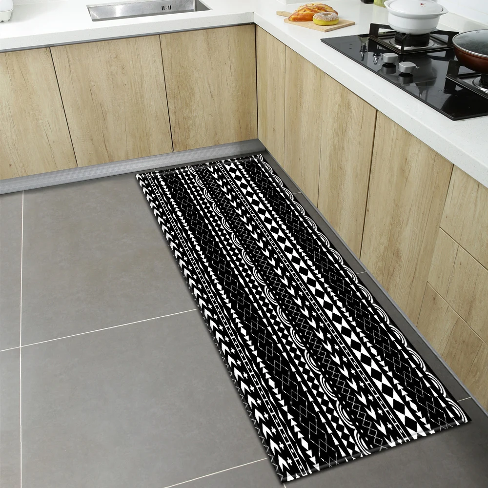 

Modern Entrance Doormat Kitchen Mat Geometry Pattern Bedroom Children Floor Non-Slip Rug Home Bathroom Balcony Decoration Carpet
