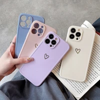 soft electroplated love heart phone case for iphone 11 12 13 pro max xs x xr 7 8 plus mini se 2020 shockproof bumper back cover