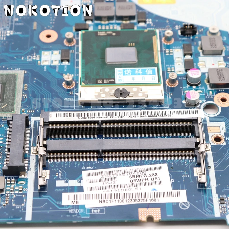 NOKOTION для acer aspire V3-571G E1-571G материнская плата для ноутбука NBC1F11001 Q5WVH LA-7912P SJTNV HM70 DDR3 Бесплатный процессор