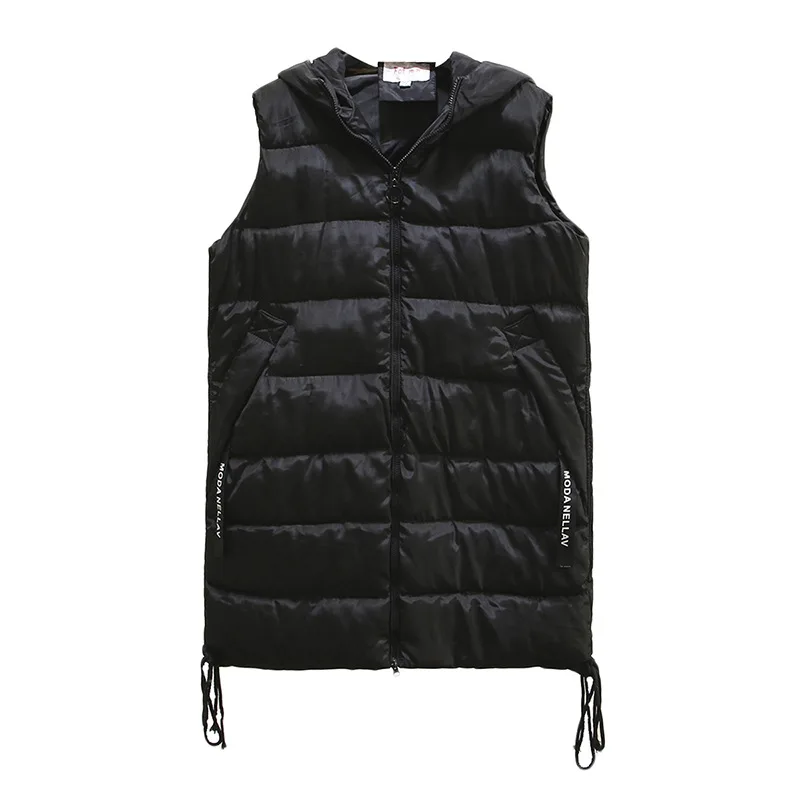 Повседневные длинные жилеты размера плюс зимняя одежда 2019 Модные свободные