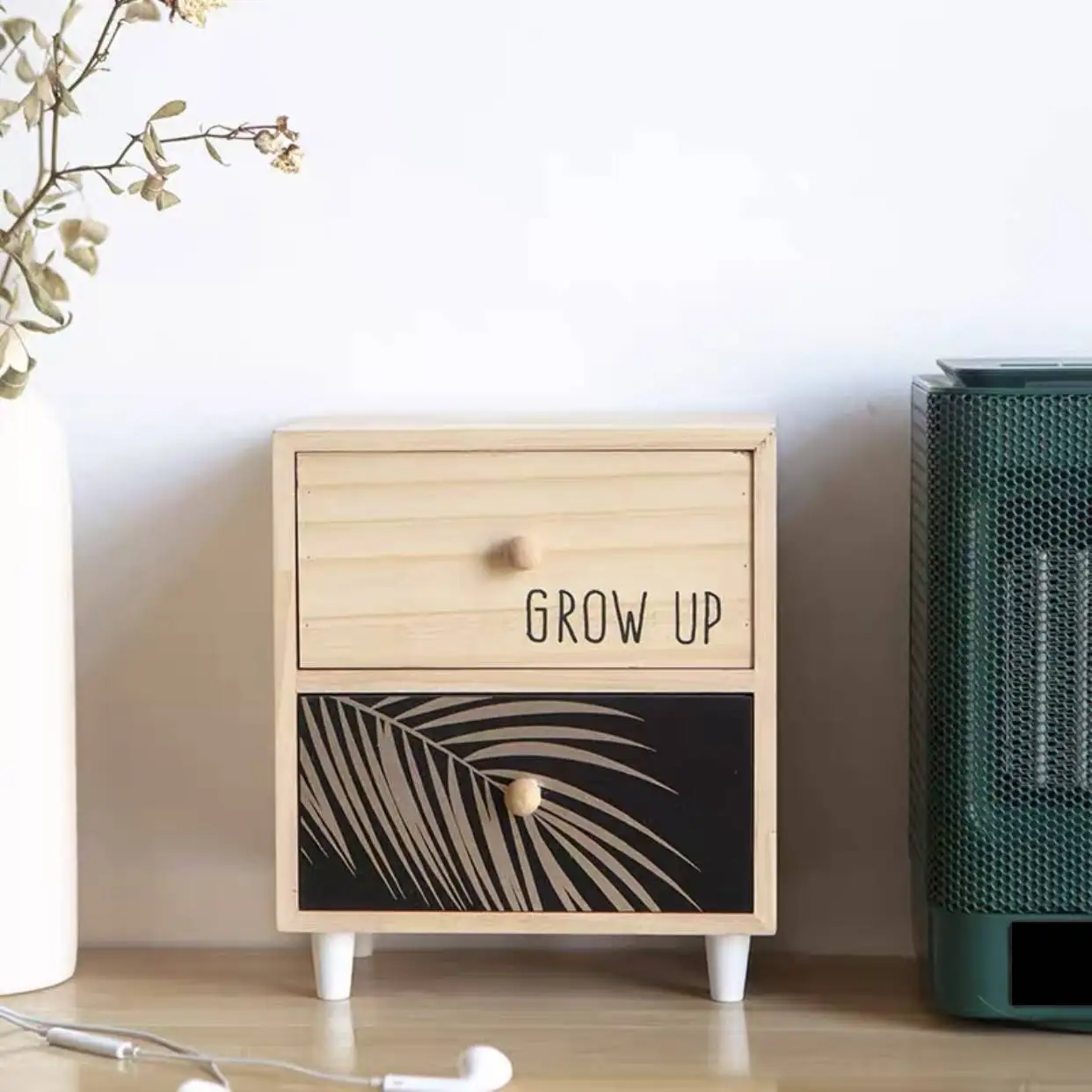

коробка для хранения Solid Wooden Creative Desktop Storage Box Cosmetics Storages Desk Decoration Grocery Drawer Reserve Cabinet
